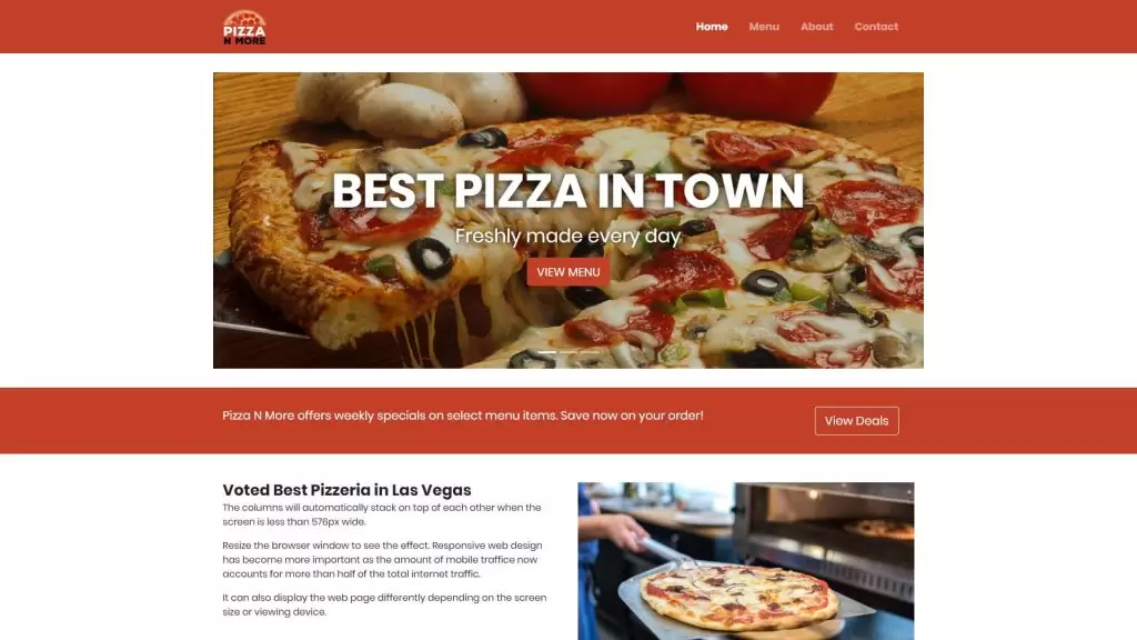Smart Web Creative - Basic Pizzeria Web Design in Las Vegas