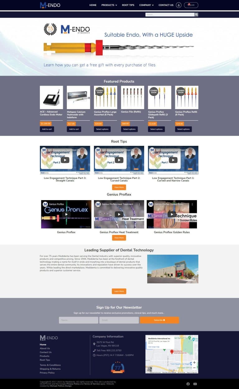 Smart Web Creative - Dental Equipment Manufacturer Ecommerce Website