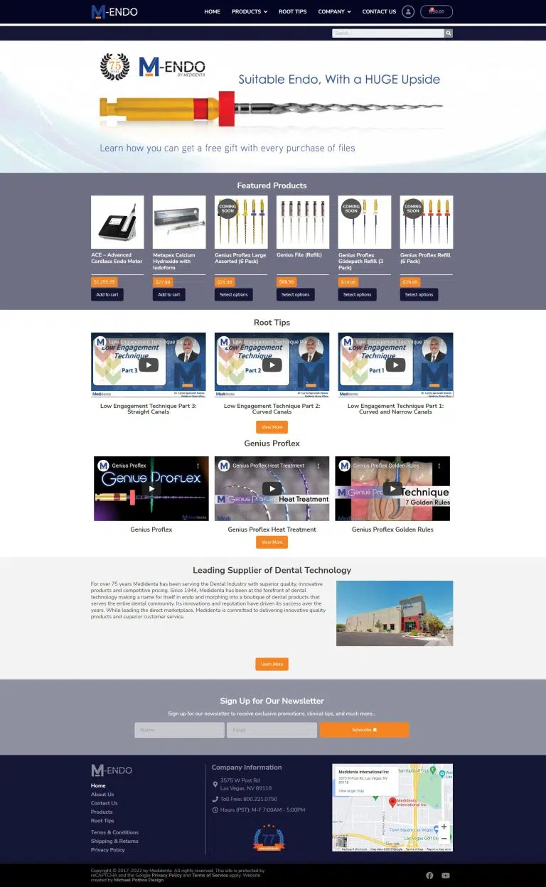 Smart Web Creative - Dental Equipment Manufacturer Ecommerce Website