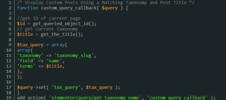 Smart Web Creative - Elementor: How To Display Custom Posts Using a Matching Taxonomy and Post Title