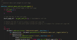 Smart Web Creative - Elementor: Disable the Menu Cart Widget Default Function and Link to the Cart Page